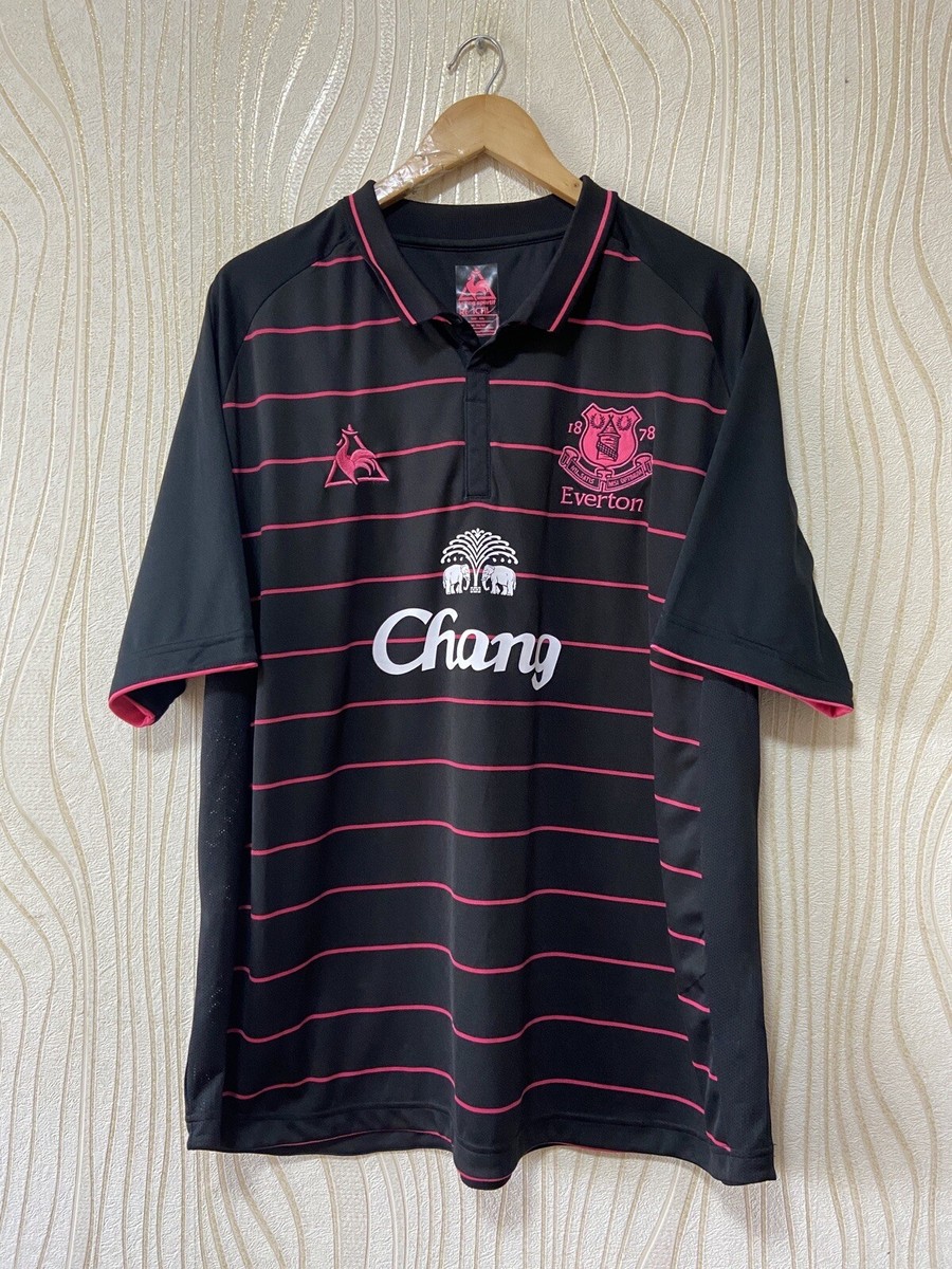 EVERTON 2009 2010 AWAY FOOTBALL SHIRT SOCCER JERSEY LE COW SPORTIF