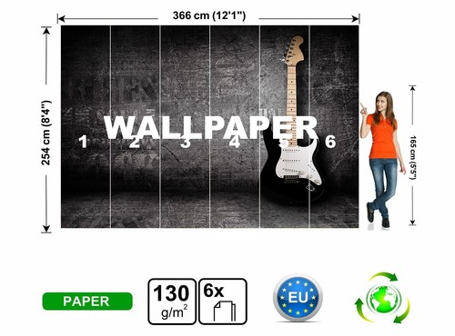 Music Wall Mural Photo Wallpaper Concrete Wall Boys Room Paper Poster Free Glue - Picture 7 of 9