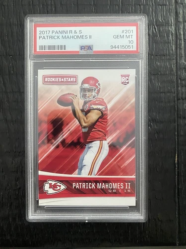 2017 Panini Rookies & Stars 201 Patrick Mahomes II RC Rookie PSA 10 GEM MINT!