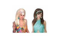 Adult 60s Mod Hippie Go Go Costume Wig