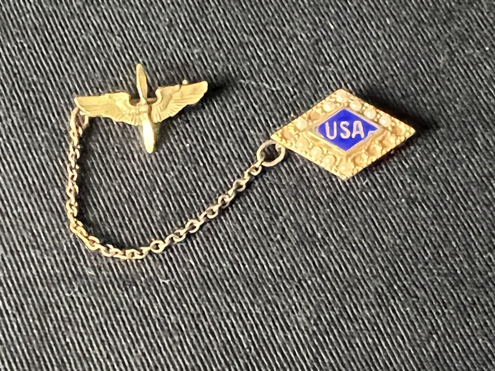 WWII U.S. Army Air Force Enameled Sweetheart GF - Sterling Lapel Pins ...