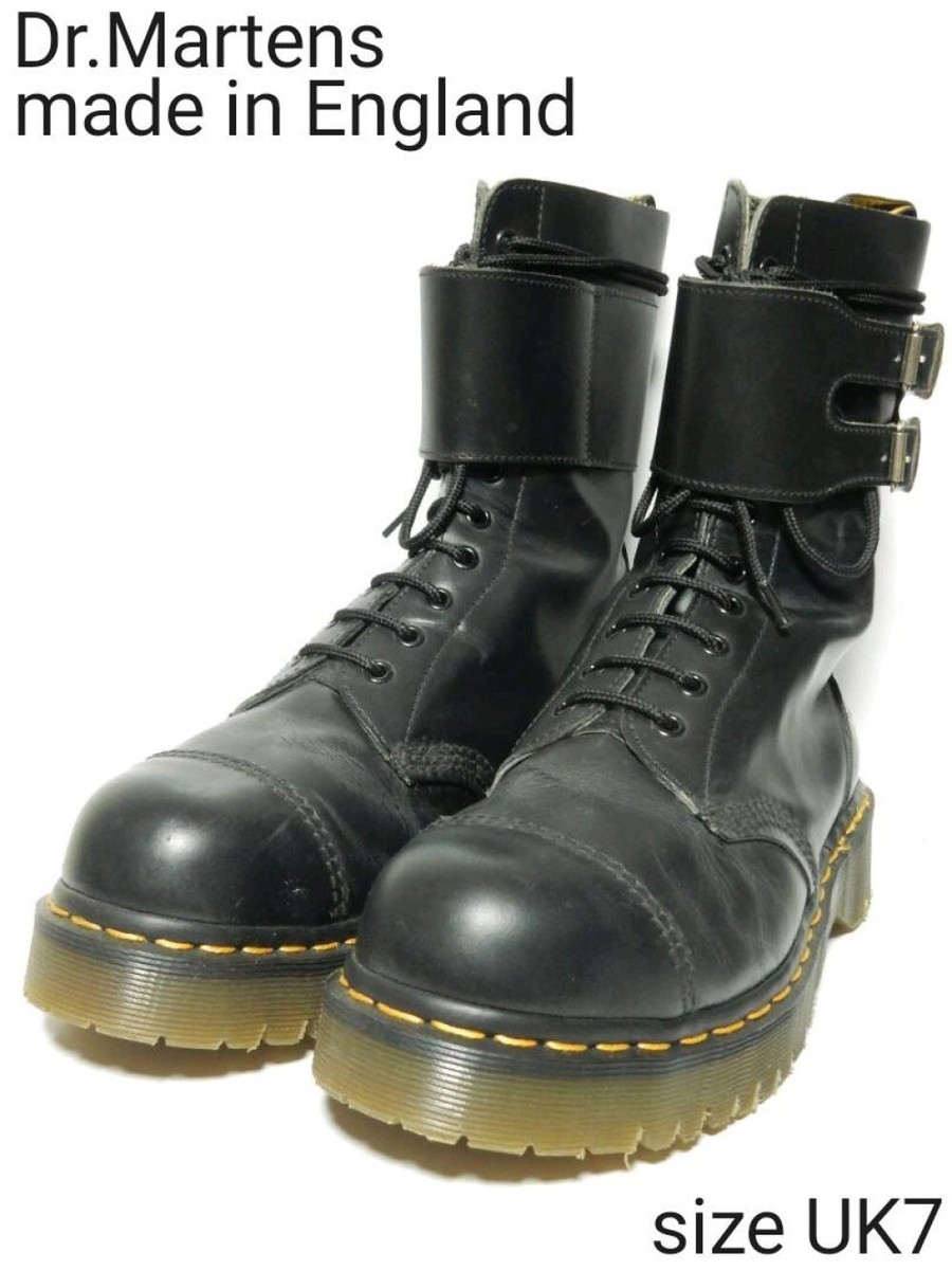 Dr. Martens Made in England Crazy Bomb 10hole Boots UK7 US8 Black 