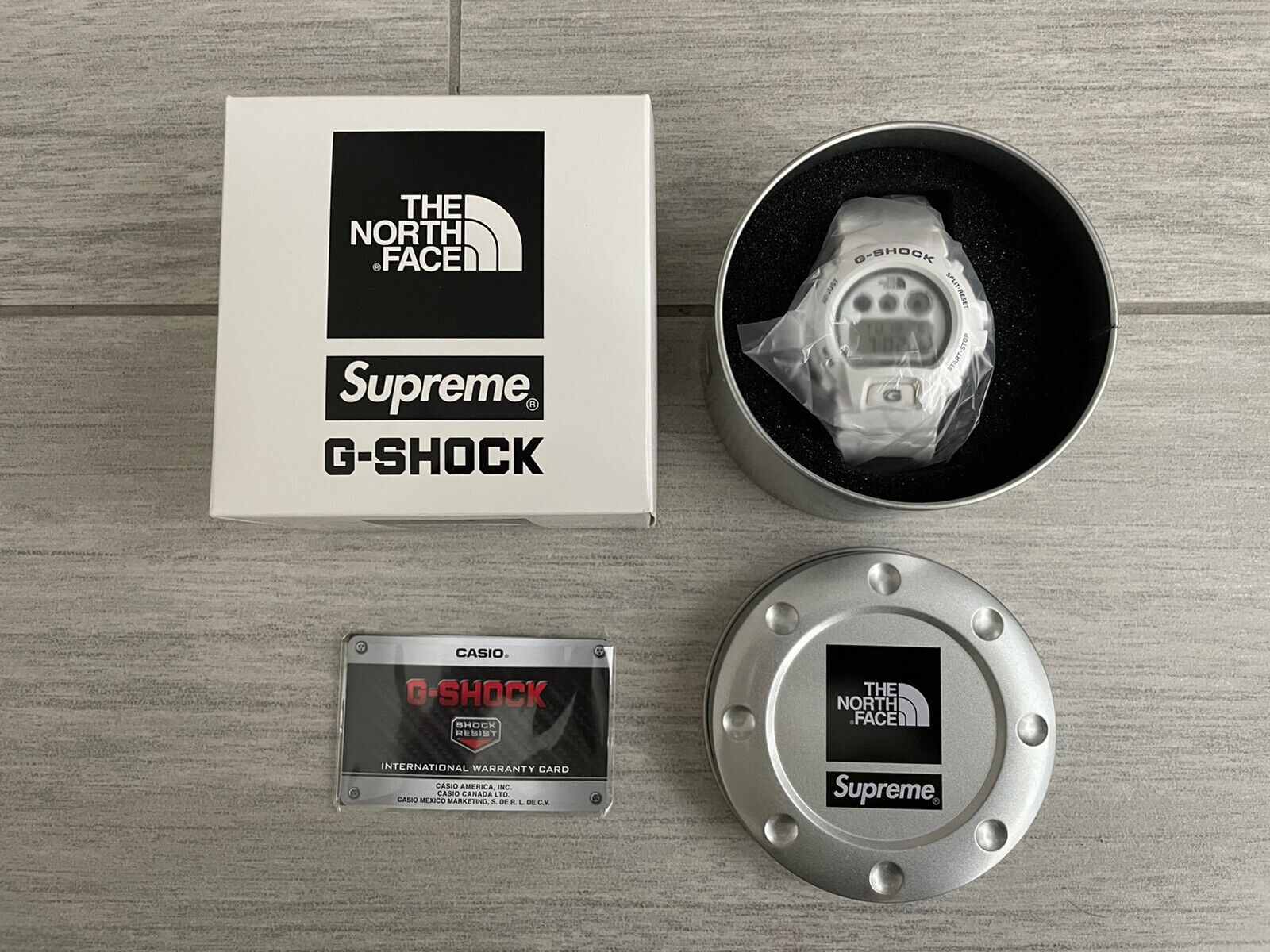 SUPREME x The North Face x G-Shock Watch - DW6900 - FW22 - WHITE - NEW