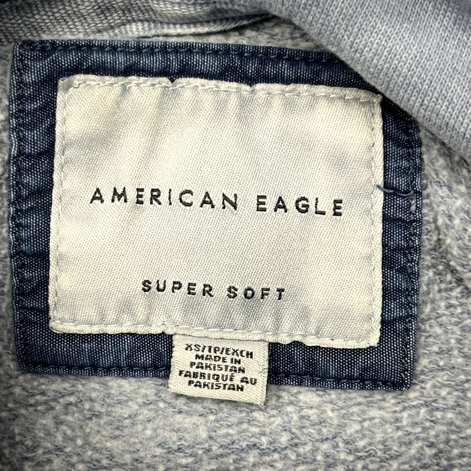 American Eagle Blue Basic Super Soft Hooded Sweat… - image 2