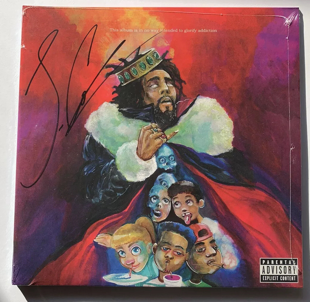 J. Cole Signed KOD LP Album Auto JSA #FF40527 COA Fuller