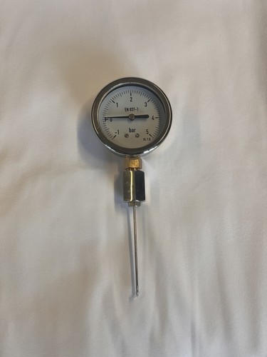 Aphrometer Pressure Gauge -1 to 5 Bar Scale Manual Instrument For Winemaking - Picture 2 of 10