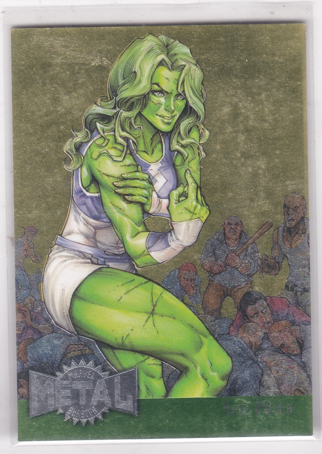 2015 UD Marvel Fleer Retro #32 Of 42 She-Hulk Marvel Metal Blaster NM-Mint