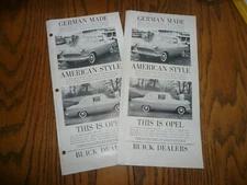 This is Opel German Made American Style Buick Dealers - Two Flyers