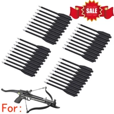 60 Crossbow Bolts Arrows 6.3" Targeting Arrow Pistol Mini Crossbow 50-80lb Black