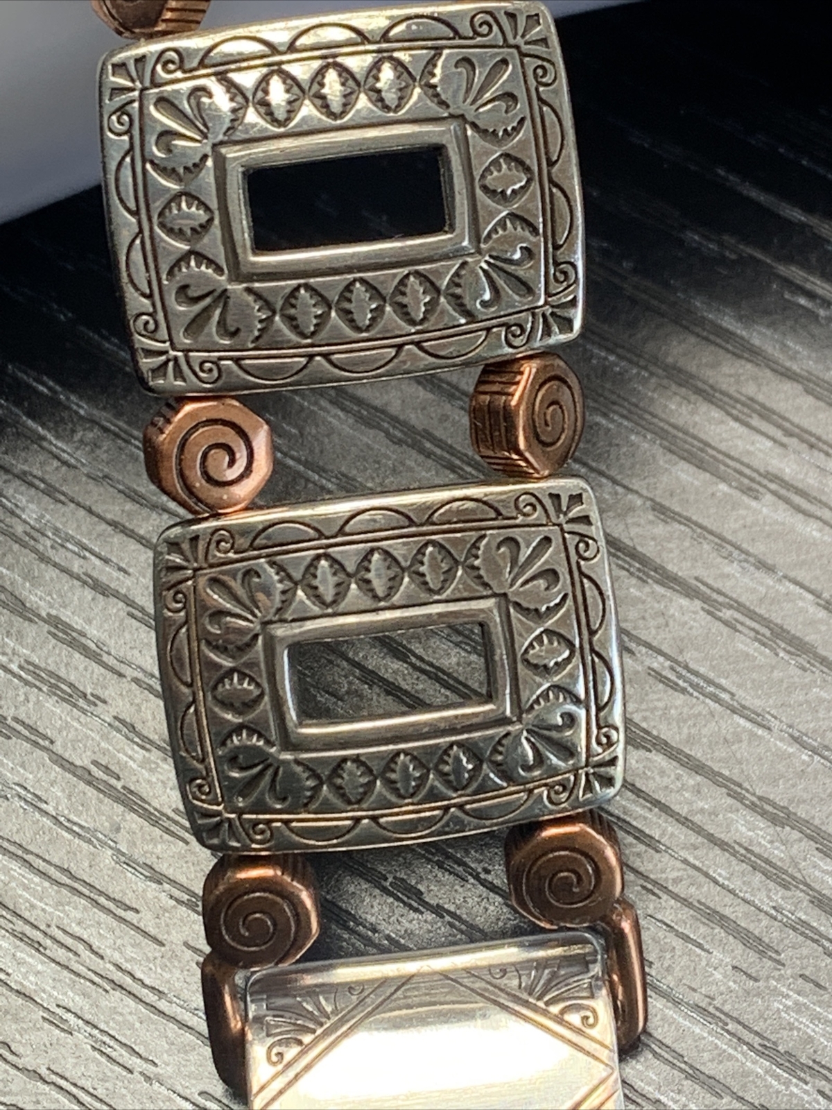 Signed Brighton Quality Silver Copper Southwester… - image 5