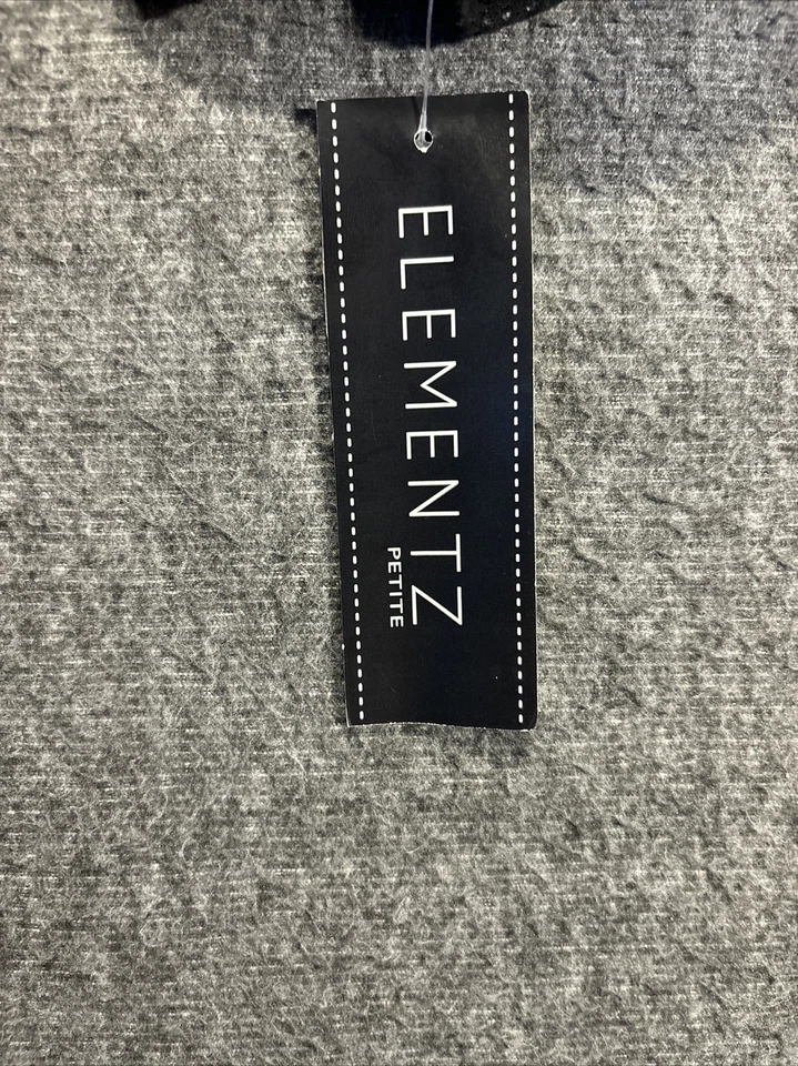 Elementz Jacket Women’s Petite L Black Coat Old Money Snake Skin Faux Suede - Image 3 of 4