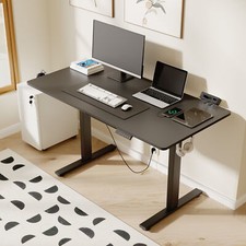 FunniHomi Height Adjustable Standing Desk w/Clamp Power Strip Cable Management