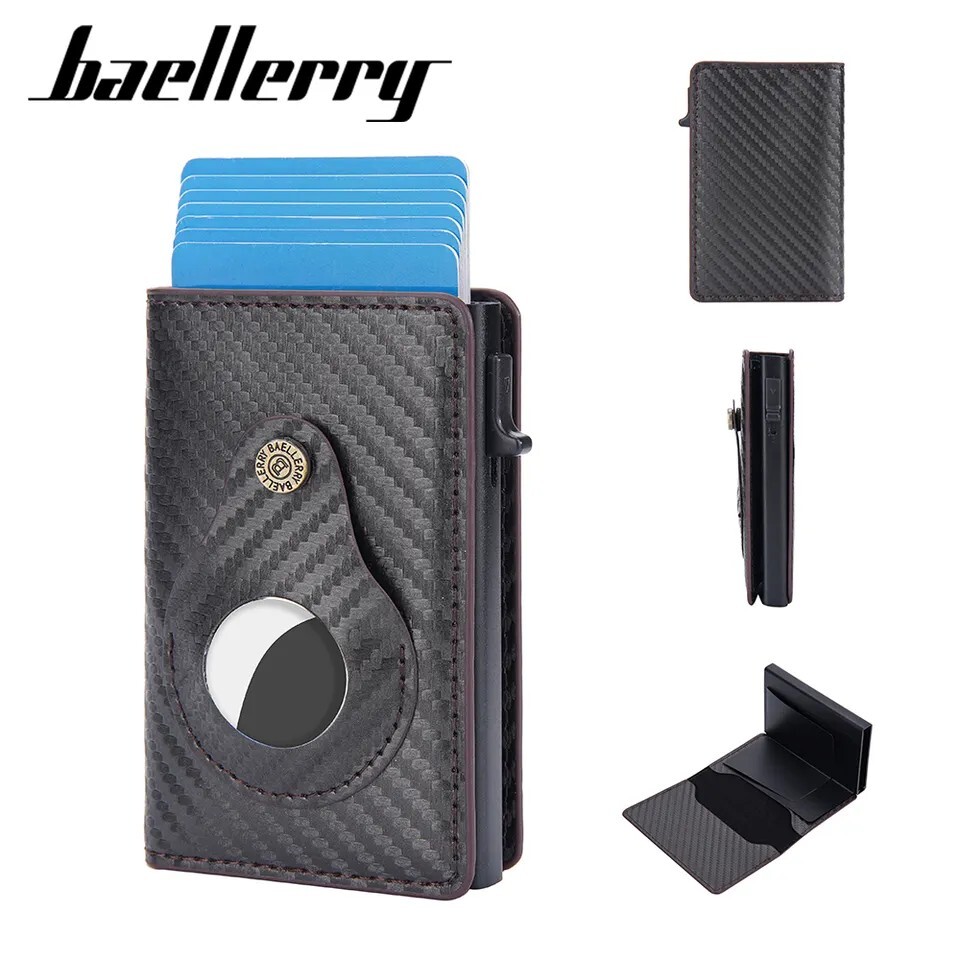 Baellerry Men Slim Airtag Wallet Credit Card RFID Smart Wallet Men
