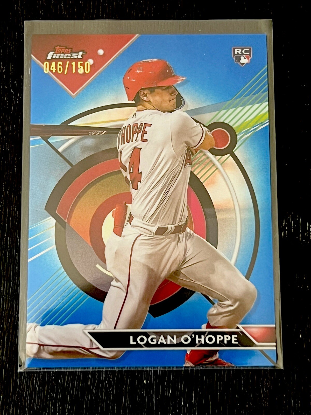 2023 Topps Finest Blue Refractor Rookie RC Baseball #19 Logan O'Hoppe 46/150 MLB