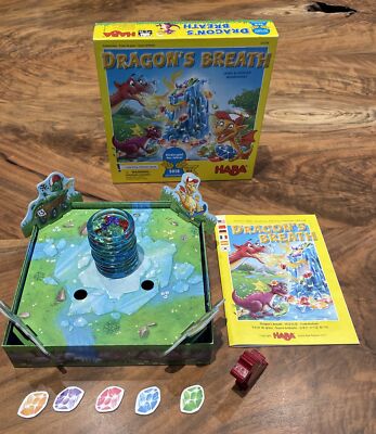 HABA ''DRAGONS BREATH'' AWARD WINNING BOARD GAME Ages 5+, 2-4 Players - Complete!