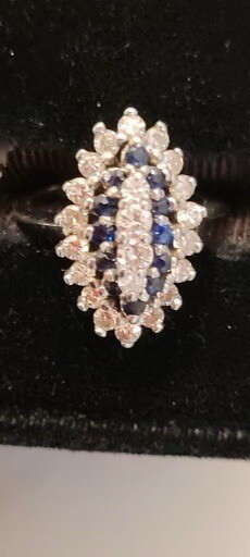 Sapphire and Diamond Ring Pointer - image 1