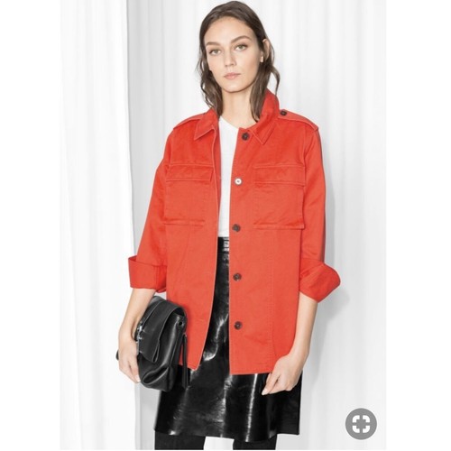 twill shirt oversized jacket.Sz 