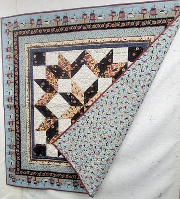 ハウスデザインのキルト Carpenter's Star, Bird, Bird House themed New Quilt 53 x 53 Lap