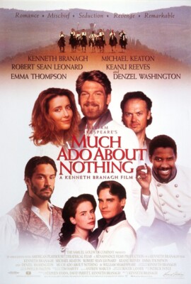 MUCH ADO ABOUT NOTHING MOVIE POSTER 1 Sided ORIGINAL 27x40 SHAKESPEARE