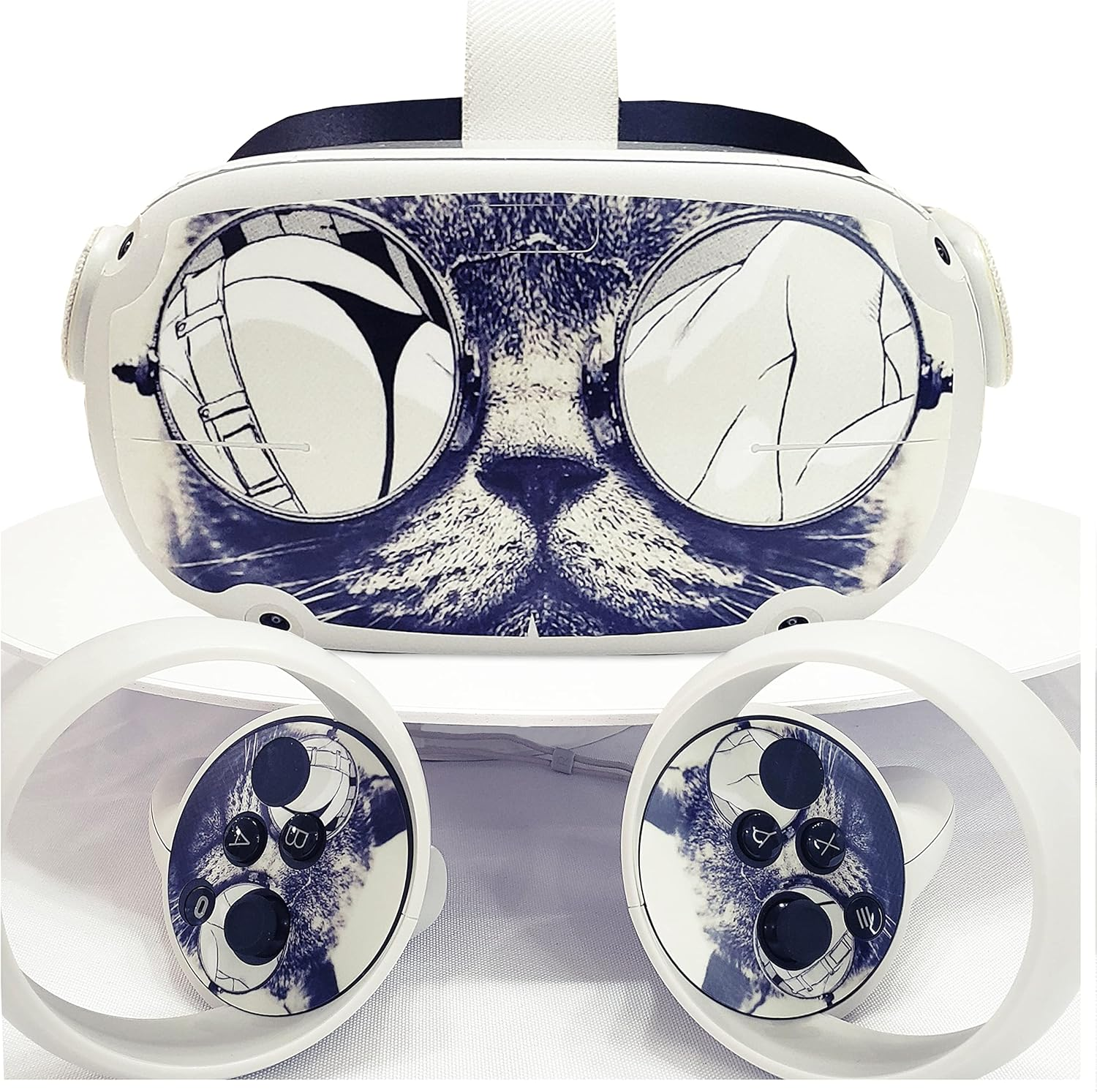 -VR Headset Skin Stickers Vinyl Decal Stickers Compatible with Oculus Quest 2-image