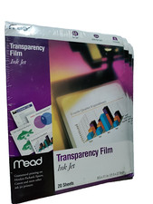 Mead Transparency Film, 20 Sheets, 8.5 x 11 for Ink Jet  Color Laser Printers