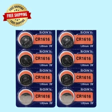 Sony CR1616 Lithium 3V Watch Battery (Exp 10/2031 )  8Pc