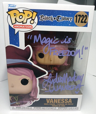 Funko Vanessa (Black Clover) - Signed by Lydia Mackay - Celebrity Marketing COA