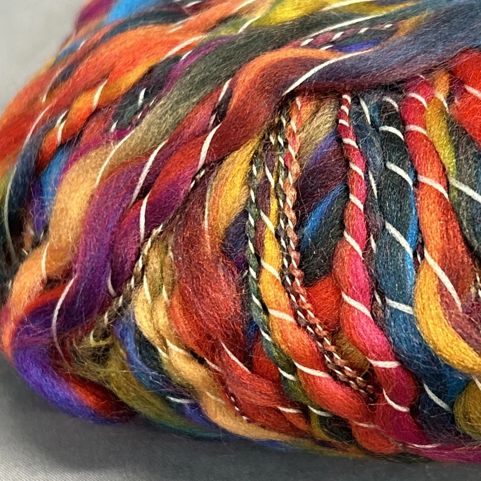 Laines Fonty Yarn Ball Skein Multi Colored Acrylic 100 Grams Color #423 France - Image 3 of 4
