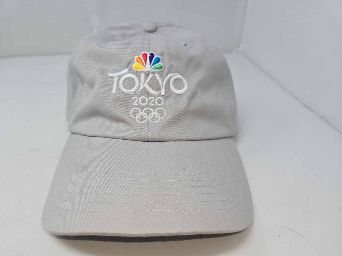 NBC 2020 Tokyo Olympics Embroidered Cotton Adjustable Hat Baseball Cap Gray NBC Tokyo 2020 Olympics Official Embroidered | Mercari main image 3