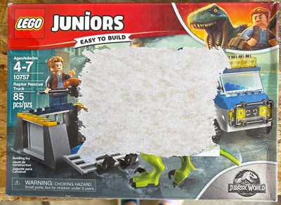 LEGO Jurassic World: Raptor Rescue Truck Set 10757  Retired BOX DAMAGE NEW