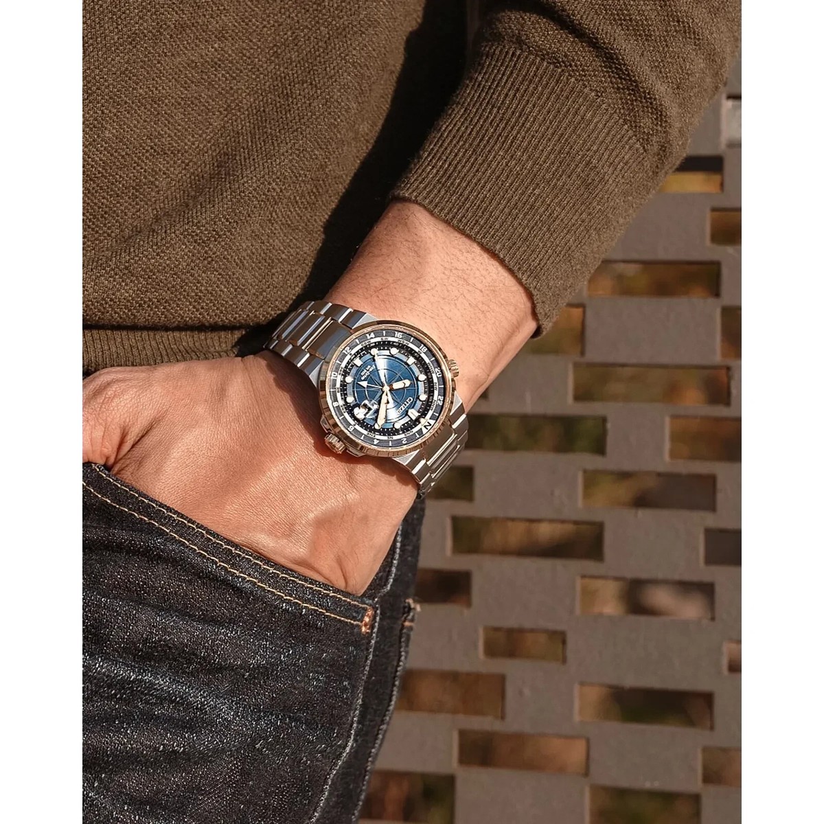 Citizen Eco-Drive Men's Endeavor Calendar Stainless Steel Watch