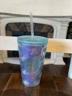 STARBUSCKS 2022 Mermaid Scales Tail Iridescent Grande Tumbler 16oz NEW