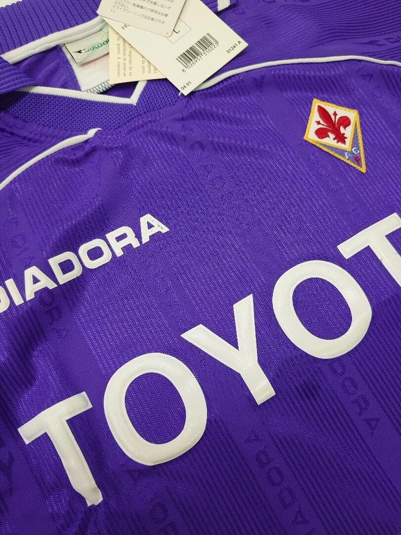 Fiorentina Football Jersey 2000 2001 Home Size L Made in Italy