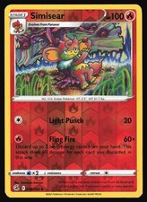 2021 Pokemon Simisear 038/264 Fusion Strike Reverse Holo Uncommon