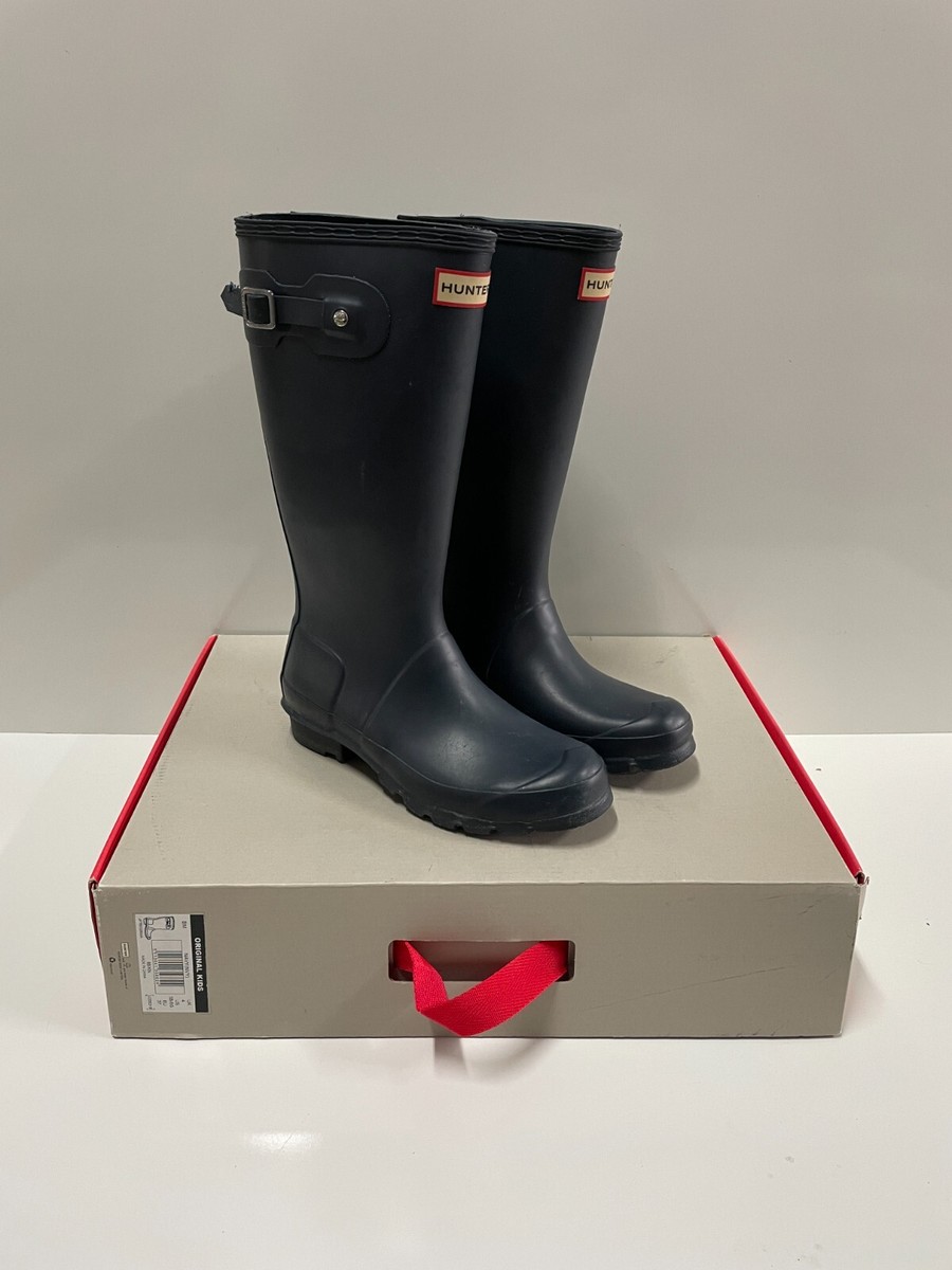 Hunter Women's Original Tall Rain Boots Rubber Girls Ladies Boots Size  Navy