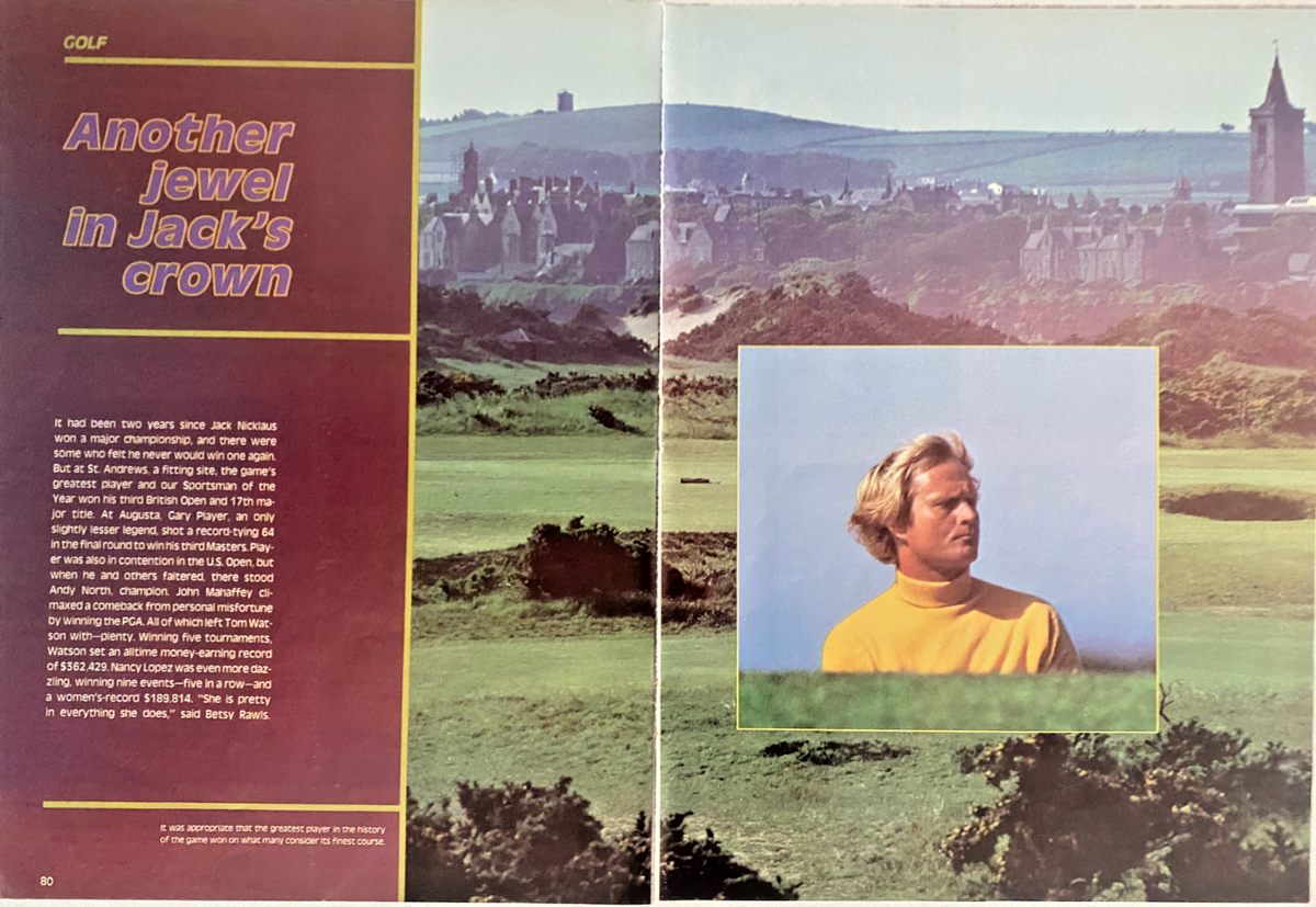 Jack Nicklaus St. Andrews British Open Champion Vintage 1978