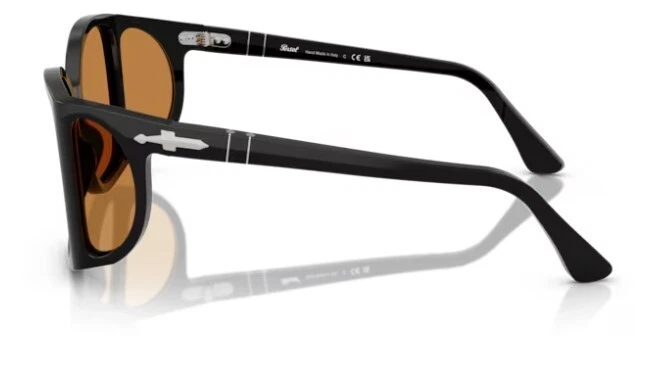 Gafas de sol para hombre Persol 0PO0005 95/53 negras/amarillas con forma redonda Foto 2 de 4