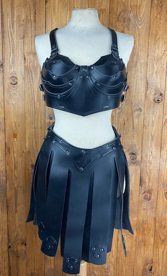 Хэллоуин из натуральной кожи воин театральные доспехи женщин воин Larp фантазии доспехи - Изображение 4 из 4