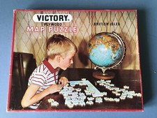 Map Puzzle - British Isles - Victory, Plywood Jigsaw Puzzle, Complete
