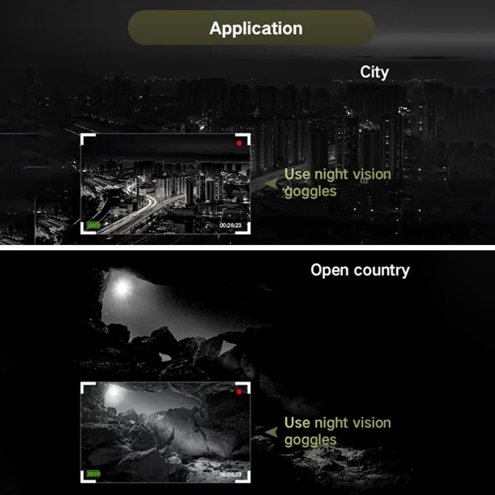 NVI660 Digital Night Vision Monocular 24MP 1080P Infrared Night Vision