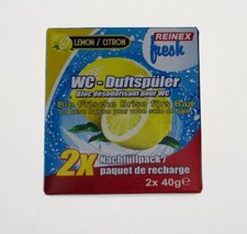 Reinex Toiletten WC-Duftsp&uuml;ler Dufteinh&auml;nger Duftstein Nachf&uuml;ller Lemon 2 St&uuml;ck