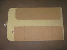 5 POCKET LEATHER TOOL ROLL HOLDER POUCH PLIERS. MADE IN USA.