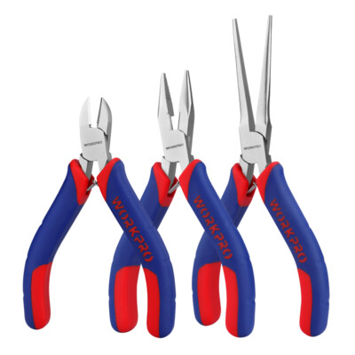#ad #ad WORKPRO Mini Pliers Set 3 Piece Small Pliers Tool Kit Includes 4” Diagonal Plier $14.99