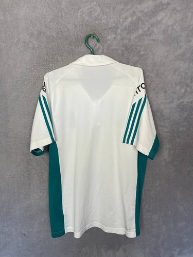 England Team Jersey Cricket Shirt White Adidas Polyester Trikot Mens Size L - Picture 2 of 10