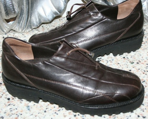 PAUL GREEN LOAFERS BOOTS WOMENS SHOES SIZE 6-6.5 BROWN LEATHER 3.5 UK UNISEX - Picture 4 of 6