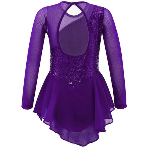 Kinder Mädchen Mesh Ballettkleid Eislaufen Kleid Gymnastik Trikot Tanzen Kostüm - Bild 22 von 42