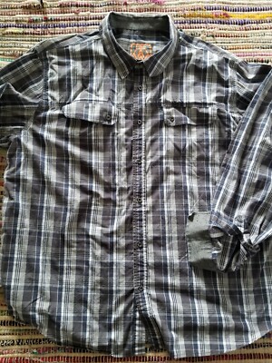 AMERICAN WORKER BOOT BARN XXL PLAID SHIRT LONG SLEEVE