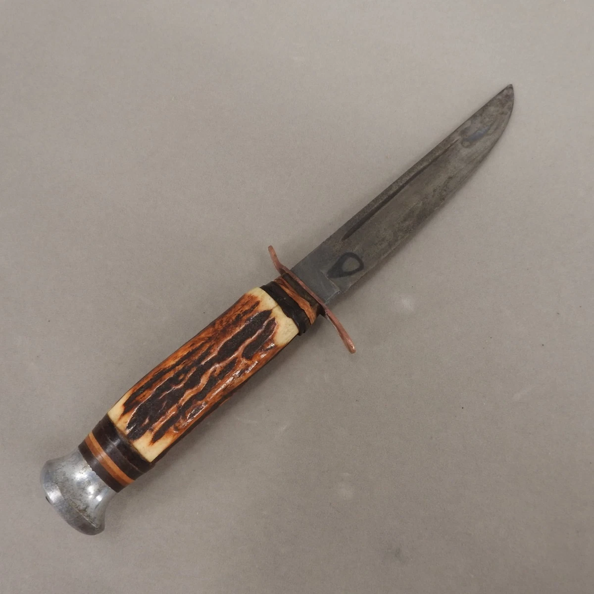 Edge Mark Stag/Antler Handle Hunting Collectible Vintage Fixed 