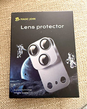 MAGIC JOHN iPhone 17 Pro Max Tempered Glass Camera Lens Protector Clear w/ Tray