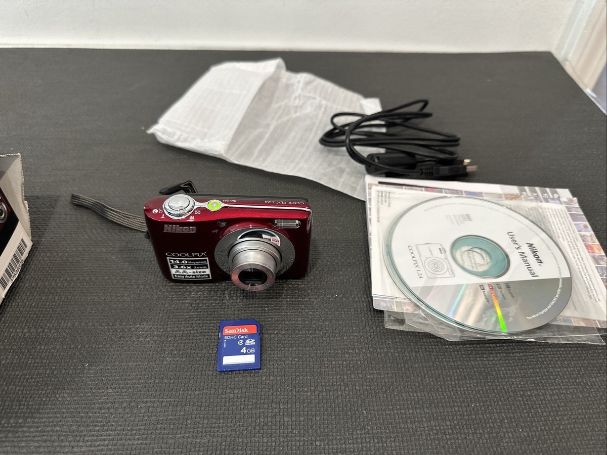 Nikon COOLPIX L24 14.0MP Digital Camera - Red for sale online | eBay